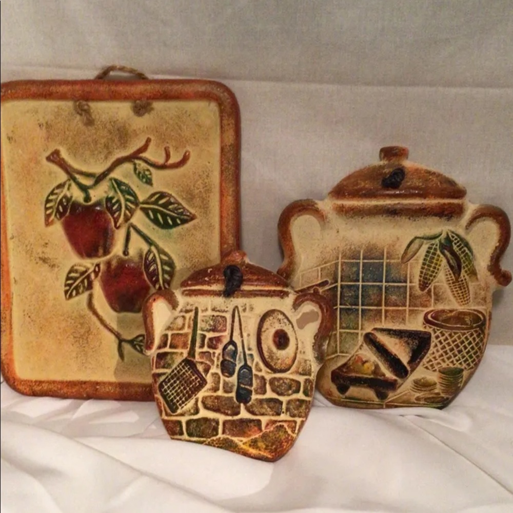 Sand Stone Motif Kitchen Dining Room Wall Plaques